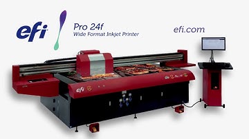 EFI Pro 24f Flatbed Printer Video