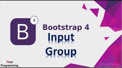 Bootstrap 4 tutorial : Bootstrap input groups
