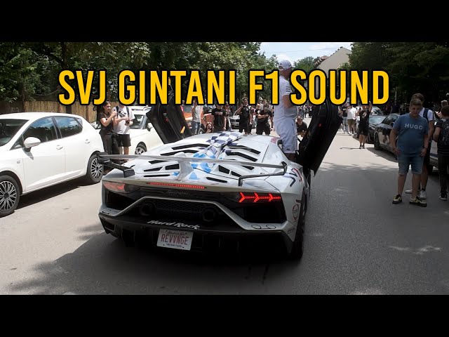 DDE's Lamborghini Aventador SVJ GINTANI Exhaust Revving at Gumball