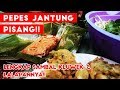 NENDANG BANGET! Pepes Jantung Pisang + Bakwan + Sambal Kluwek + Lalapan Pegagan Mareme dan Toge!!