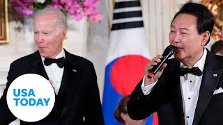 South Korean president sings 'American Pie' at White House state dinner | USA TODAY