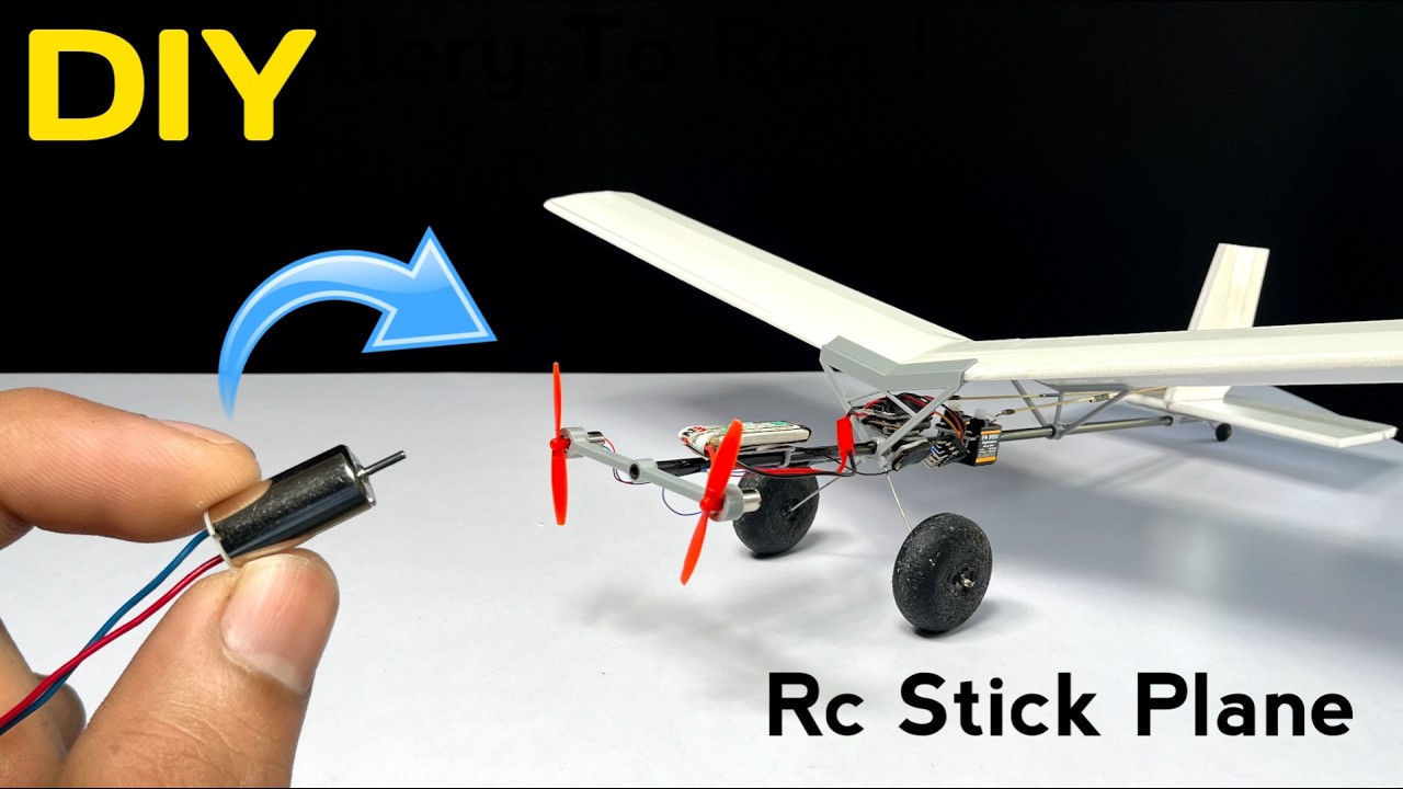 Make Rc Plane With dc Motor | DIY Rc Stick Plane #rcplane #3dprinting