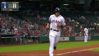 TEX@HOU: Villar puts Astros on the board in the 8th