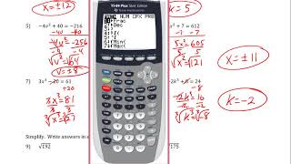 PRACTICE TEST  Unit 3  Square, Cubes, & Roots
