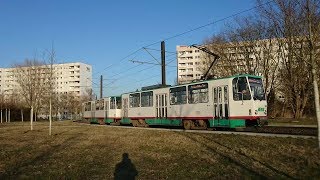 Magdeburg Straßenbahn Tatra T6A2B6A2 Ngt8Db6A2M, 01.03.2018