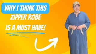 Review of Zipper Robe 3/4 Sleeves Loungewear