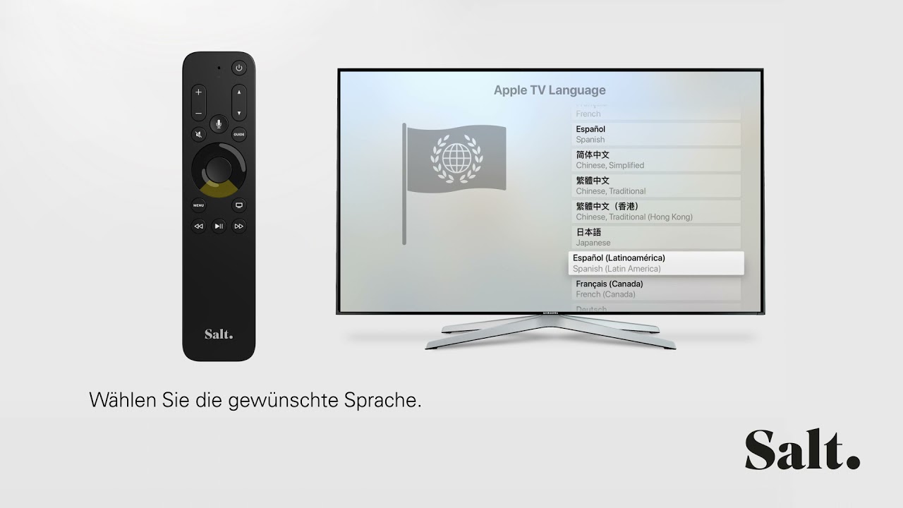5. Sprache des Apple TV ändern - Salt TV Remote 2.0 - YouTube