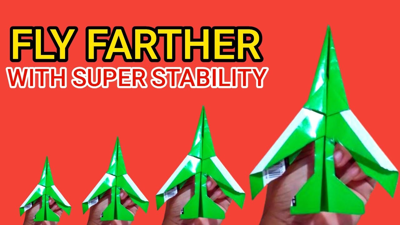 The Most Stable Paper Airplane✨Flies High and Glides Far Without Falling!