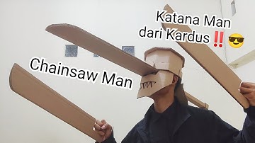 Keren‼️Membuat Topeng Katana Man Anime Chainsaw Man dari Kardus | Chainsaw Man