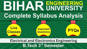 Bihar Engineering University | EEE B tech 3rd semester course | B tech Semester Batch #beu