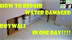 How to repair water damaged drywall in one day!! 