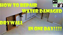 How to repair water damaged drywall in one day!!