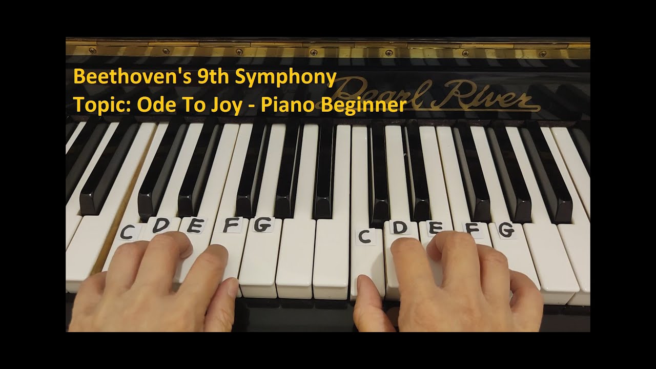 [P 4] Easy Piano-Beethoven's 9th Symphony - Ode To Joy-Beginner - YouTube