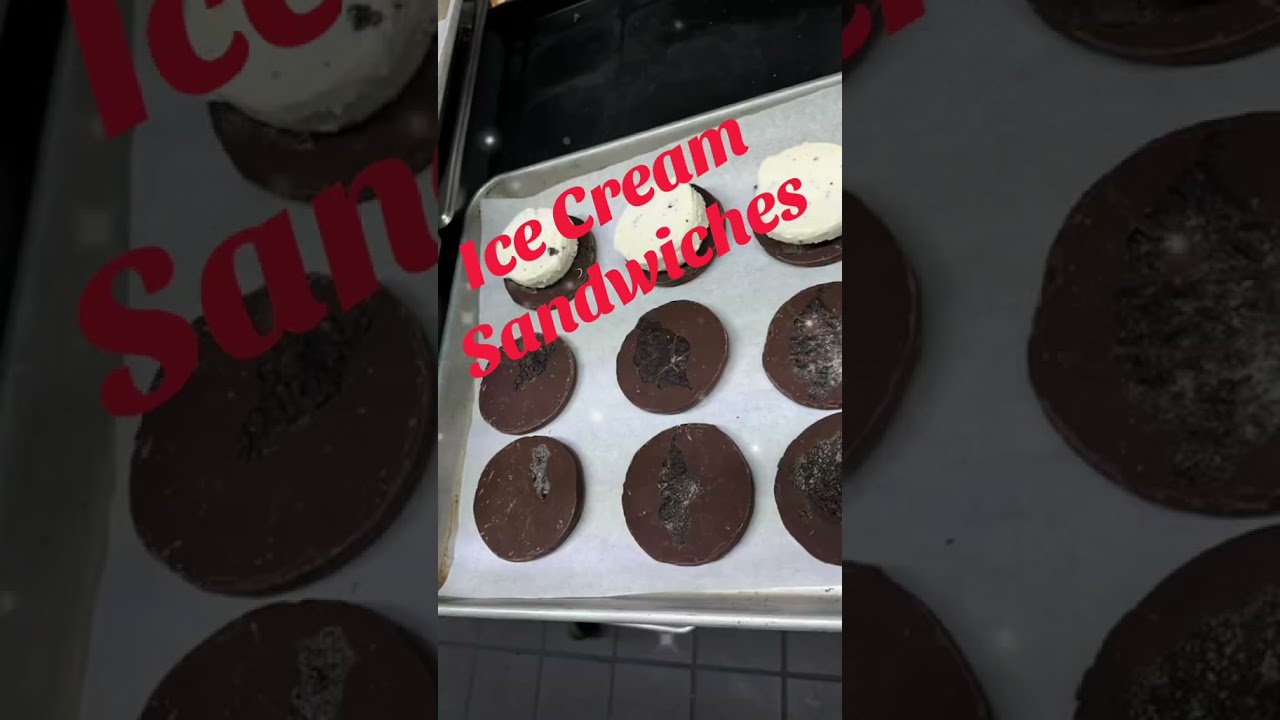 “Handmade, hand-painted, and filled with creamy goodness 🍪🎨✨ ice cream sandwiches