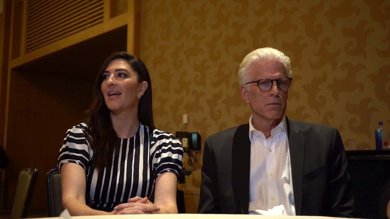 comic con 2019 dates and locations Ted Danson and D'Arcy Carden of The Good Place