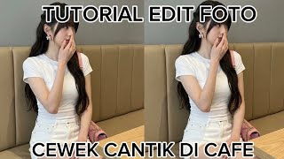 TUTORIAL: EDITING A PHOTO OF A BEAUTIFUL GIRL IN A CAFE screenshot 3