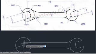 Autocad  Latihan 2D (Kunci Pas)