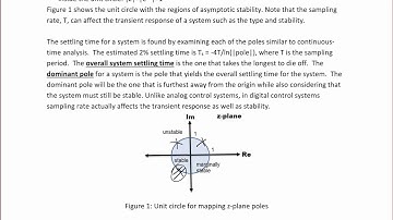 ECE320 Lecture 8-2: Discrete-Time Systems Analysis - Stability, Settling Time