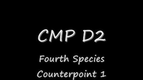 Fourth Species Counterpoint 1