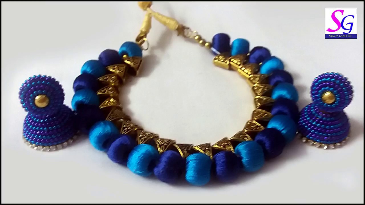 How to make Silk thread Bail Necklace | simple methods