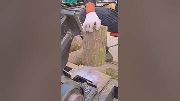 The Best Solution for Splitting Large Wood Using a Unique, Super Sharp, and Practical Tool #Shorts