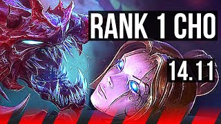 CHO'GATH vs ORIANNA (TOP) | Rank 1 Cho, 4/1/4, 1100+ games | JP Grandmaster | 14.11