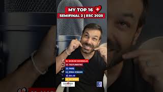 MY Top 16 - Semifinal 2 - EUROVISION SONG CONTEST 2025 (So far) | Which is YOURS??? 🎶😍 #shorts