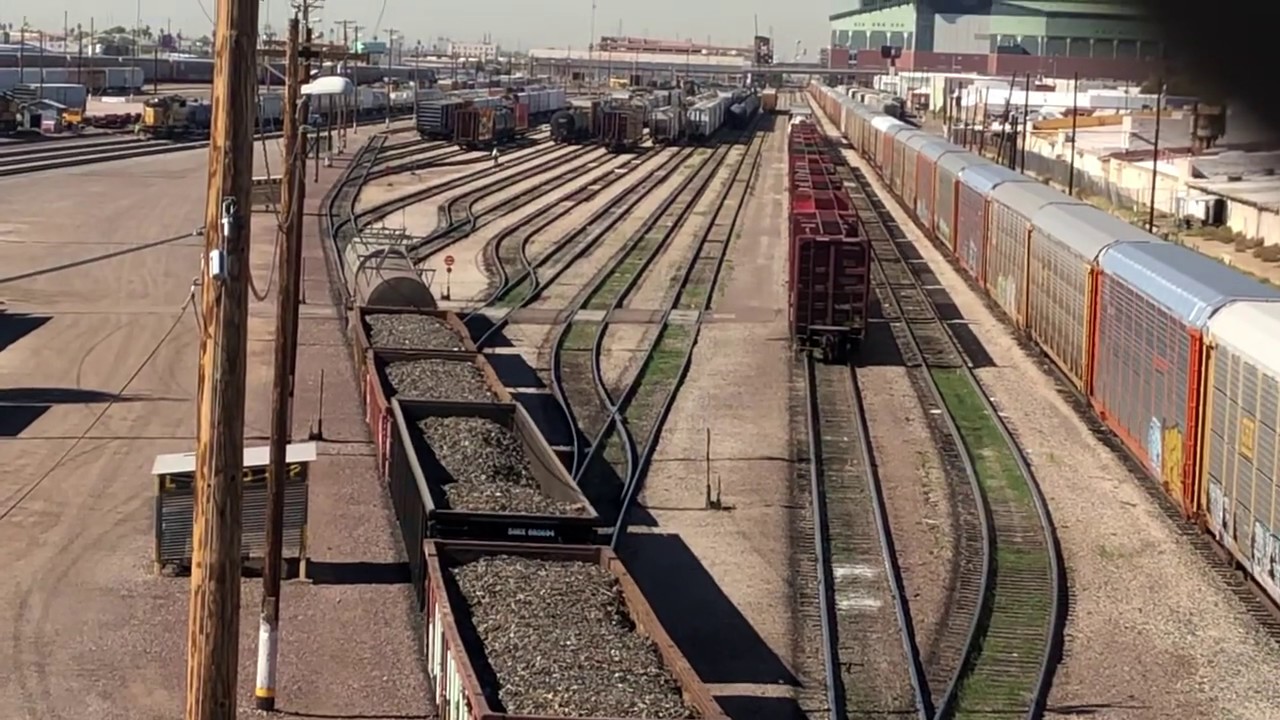 Union Pacific Phoenix yard from 16th st. bridge YouTube
