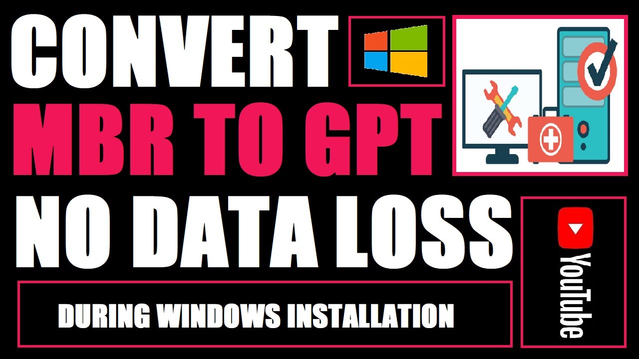 Method to Convert MBR to GPT Without Data Loss | Change DISK MBR to GPT