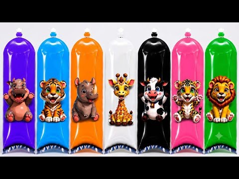 UNBOXING : panda,kanguru,kudanil,badak, kerbau,jerapah,singa,harimau,macan tutul.