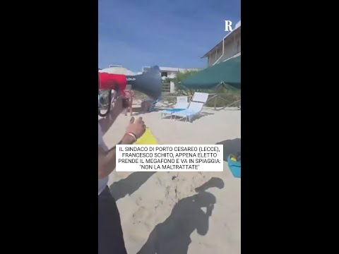 Video A Porto Cesareo neo sindaco ELETTO va in spiaggia