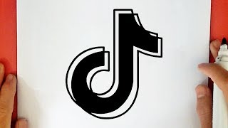 COMO DIBUJAR EL LOGO DE TIK TOK