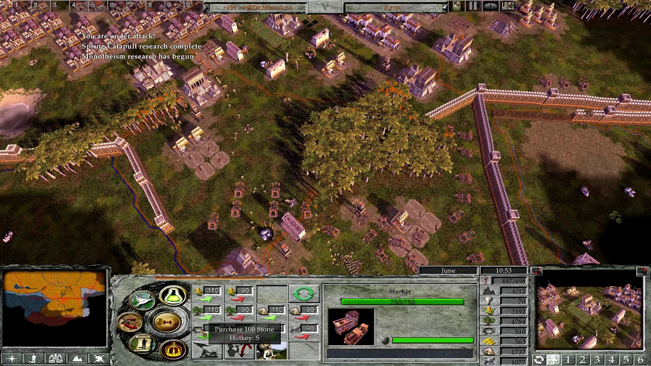 1v3 on Unrevealed Map - Empire Earth II Multiplayer Gameplay