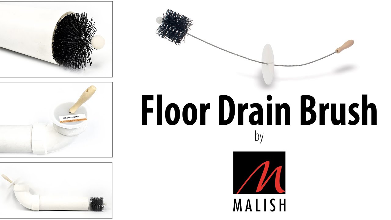 Flexible Floor Drain Brush By Malish 