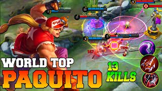 13 Kills!! New OP Build for Offlane Paquito (MUST TRY) - Build Top 1 Global Paquito ~ MLBB