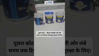 Terrace Waterproofing Process | Crack Filling to Final Coat | Aqua Defend 555 by Leaf Paints