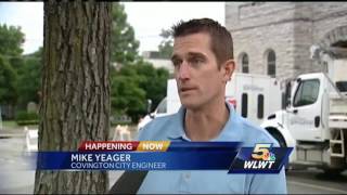 Work continues to repair Covington sinkhole