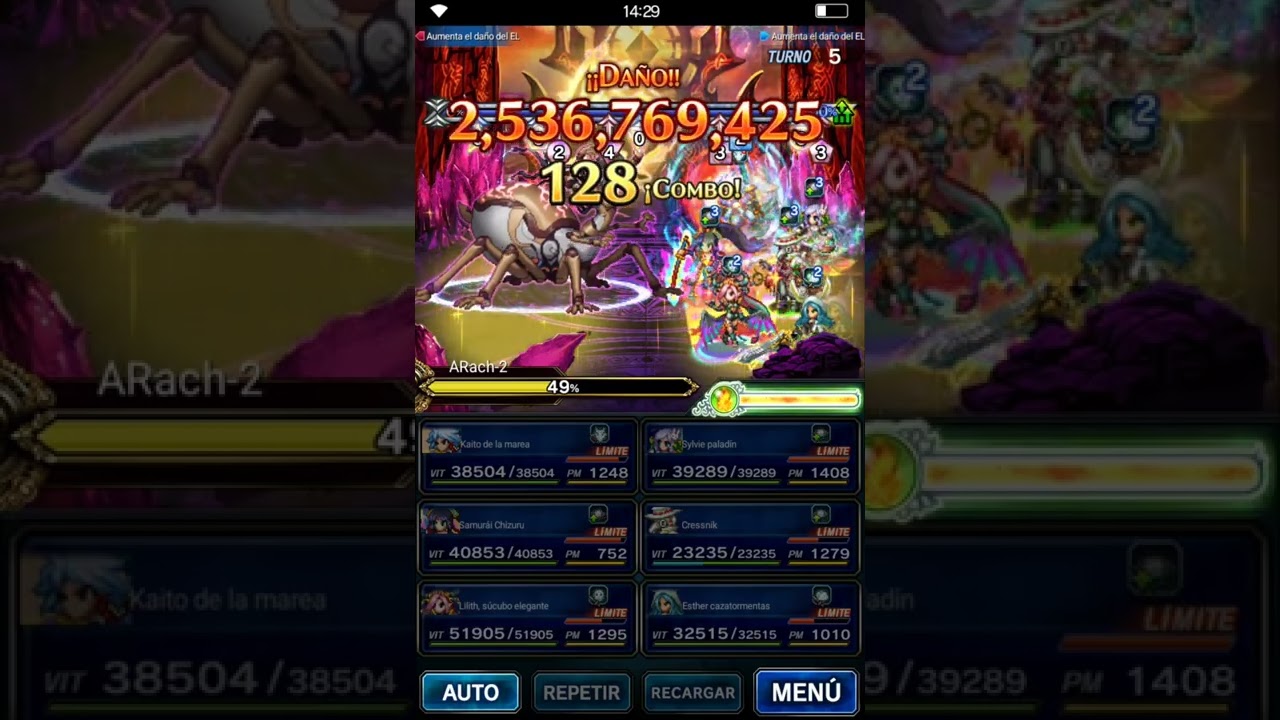 FFBE - CoW ARach-2 Rank 1 (Chizuru, Lilith, Esther, Kaito, Sylvie, Cressnik) Thunder team