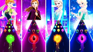 Anna Vs Frozen 2 Elsa - Dancing Road EDM Rush | Love Is An Open Door vs Into The Unknown! screenshot 3
