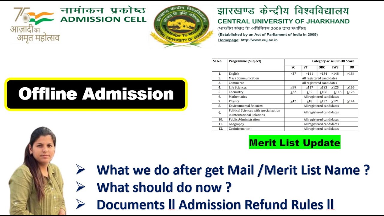 Central University of Jharkhand II Merit List ll Release ll Check Now ...