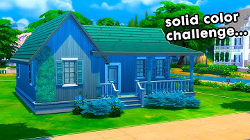I BUILT A HOUSE USING ONLY ONE COLOR IN THE SIMS 4