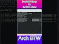 Install Htop in Arch Linux 📊 | Monitor CPU & RAM in Terminal #shorts #archlinux