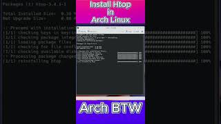 Install Htop in Arch Linux 📊 | Monitor CPU &amp; RAM in Terminal #shorts  #archlinux