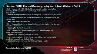 3010-2 - Coastal Oceanography and Inland Waters - Part 2