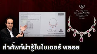 คำศัพท์น่ารู้ในใบเซอร์ พลอย by Lee Seng Jewelry (LS Jewelry Group)