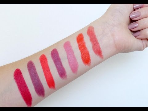 Golden Rose I Top 7 Velvet Matte Lipstick Swatches Youtube