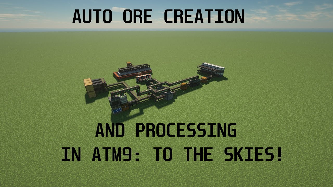 All The Mods 9 - To The Sky Automatic Ore Production Line - YouTube