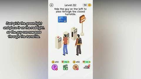 Braindom Level 212 Help the guy on the left to pass through