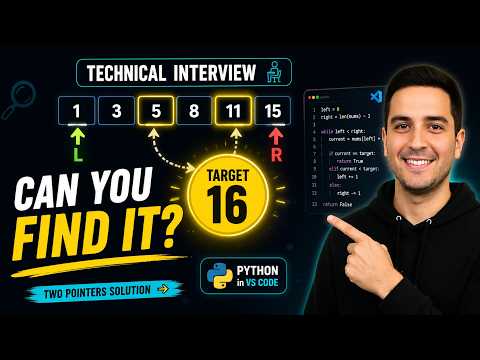 Creative Code in Technical Interview: Find Pair with Target Sum in Sorted Array #creative