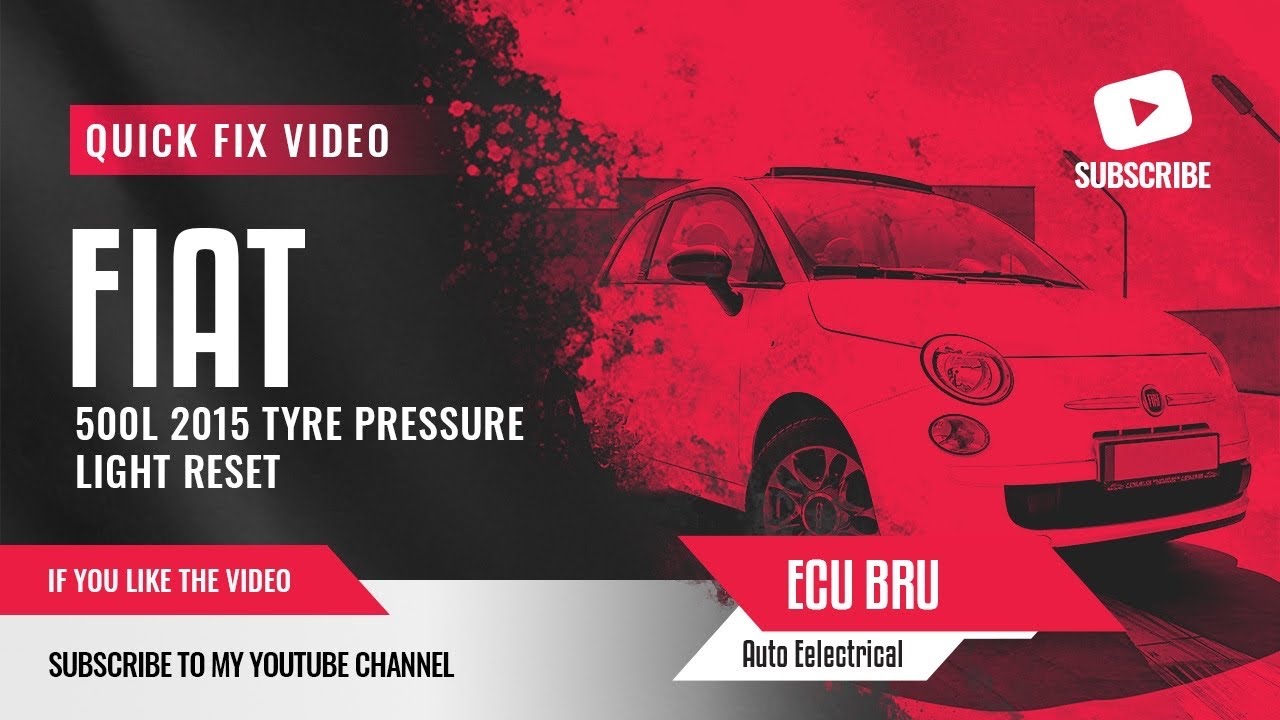 Fiat 500L 2015 tyre pressure light reset YouTube